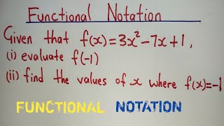 Functional Notation