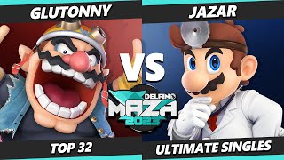 Delfino Maza 2023 - Glutonny (Wario) Vs. JaZar (Dr. Mario) Smash Ultimate - SSBU