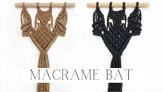 DIY: Macrame Bat Wall Hanging | STEP BY STEP | Fall Decor | Halloween