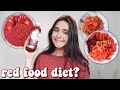 I ate only red food for 24 hours!❤️