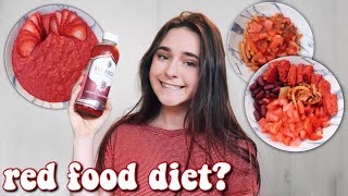 I ate only red food for 24 hours!❤️