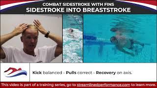 Sidestroke into Breaststroke Transition / Combat Sidestroke WITH Fins / Streamlined Performance