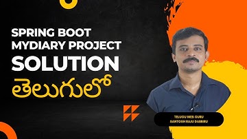 mydiary spring boot project | spring boot project using data jpa by telugu web guru