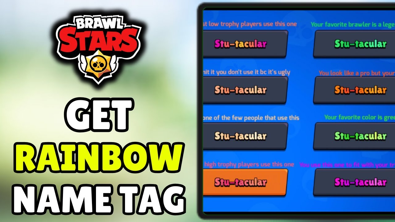 *NEW* How to Get Rainbow Name in Brawl Stars - Get Rainbow Name Tag ...