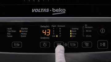 HOW TO SET WATER LEVEL IN VOLTAS BEKO TOP LOAD WASHING MACHINE