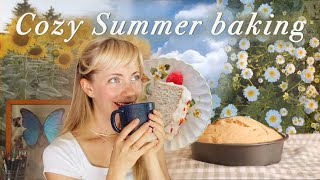 Cozy summer baking to pull myself out of a slump  A feelgood vlog ( Wildflower Summer Ep. 3)