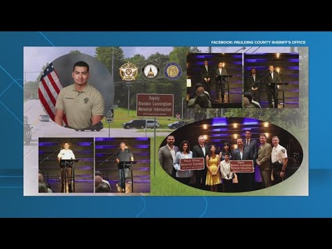 Deputy honored one year after being killed in the line of duty - YouTube