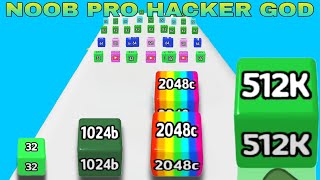 NOOB VS PRO VS HACKER VS GOD in Jelly Runner 3D-number game