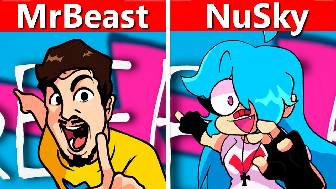 MrBeast Memes Vs NuSky  Attack of the Killer Beast Original Vs FNF 