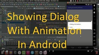 Showing Dialog With Animation In Android