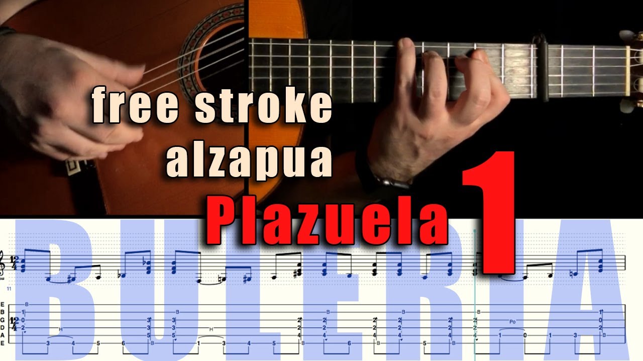 Free Stroke - Alzapua - Plazuela (Buleria) by Paco de Lucia - Tabbed Falsetas