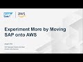 Experiment More by Moving SAP onto AWS