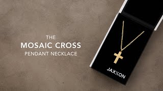 Men's Gold Mosaic Pendant Necklace | Men's Jewelry Unboxing | JAXXON