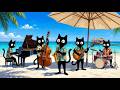 Black Cats Vintage Tropical Jazz 🌴 Lively Swing BGM for Work & Focus