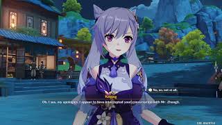 Keqing Has A Crush On Aether Genshin Impact Cutscene