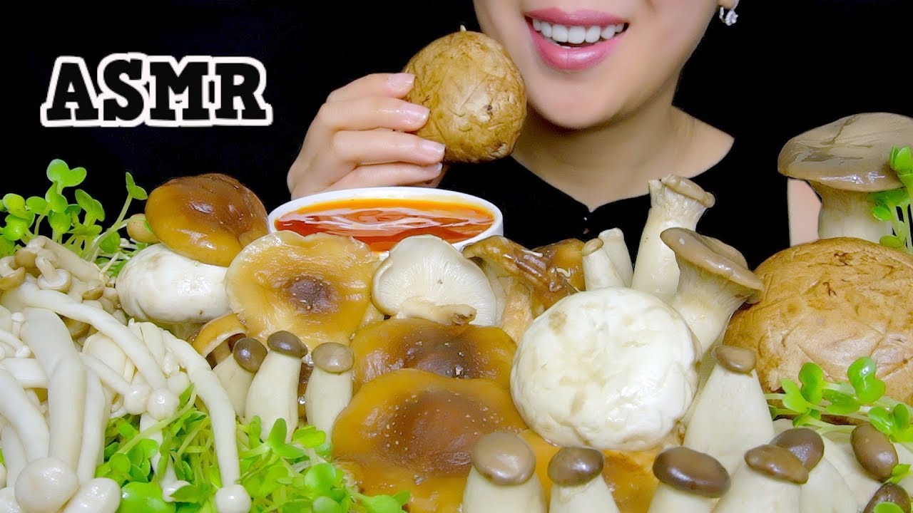 HEALTHY EATING: ASMR MUSHROOM PLATTER | VEGETABLE EATING SOUNDS | TracyN ASMR