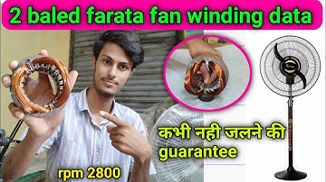 2 blade farata fan aluminium winding data || farata fan winding data