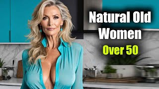 Beautiful Woman Over 50 | Natural Beauty  | Attractively Dressed Classy | Old