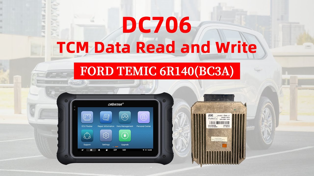 DC706 - FORD TEMIC 6R140(BC3A) TCM Data Read and Write By BENCH