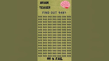 Find The Number 948 🧠 | Brain Teaser | General Knowledge #quiz #brainteasers #challenge