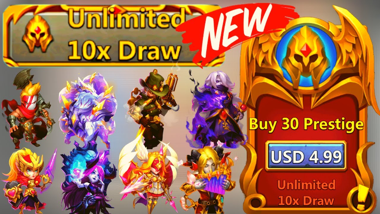 Rolling Event Heroes for $5 | Castle Clash | Unlimited Hero Hire 