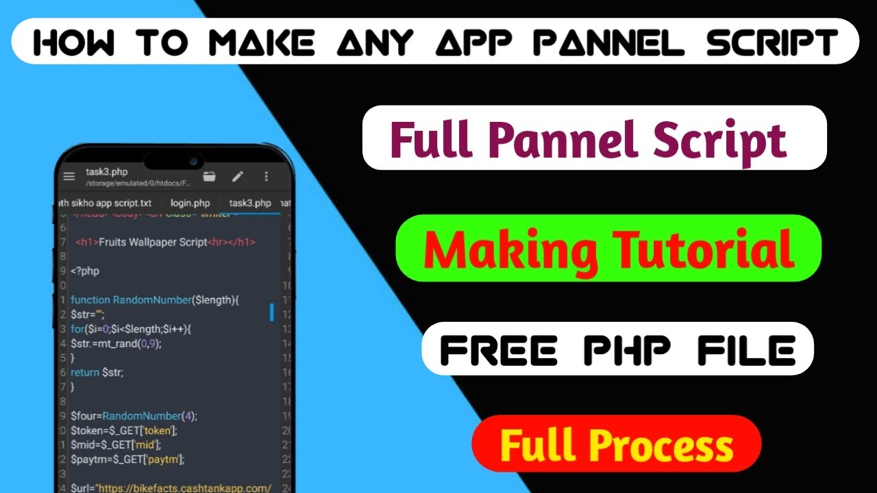 How to make pannel script | How to make any app script | How to make Refer bypass Script Part #2 😁