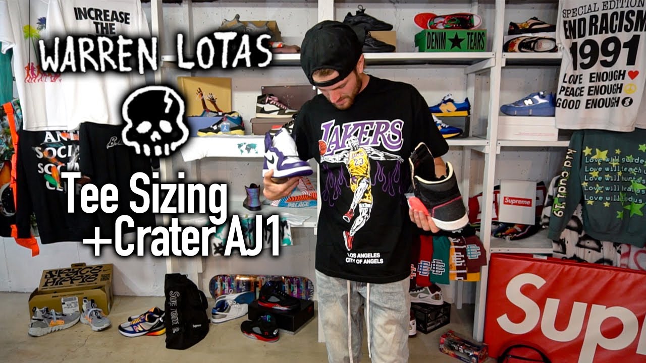 2020 Warren Lotas Lakers LeBron Tee + Jordan 1 Crater - YouTube