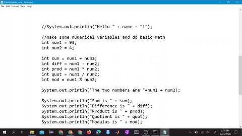 Intro to Java Video 3: Integers and Basic Math
