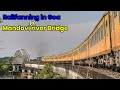 Railfanning at mandovi river bridge goa  konkankanya  tejas  mangalore express  bapaicho fatth