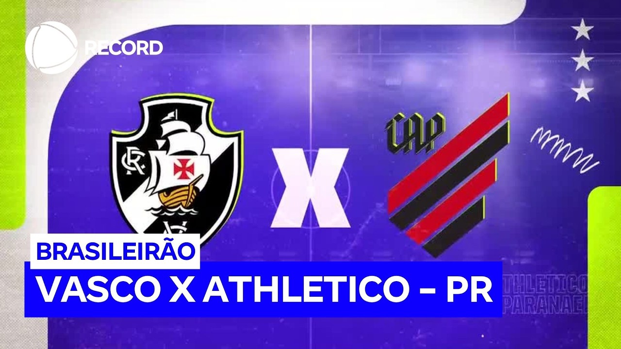 Record TV divulga chamada oficial para transmissão de Vasco x Athletico-PR no domingo