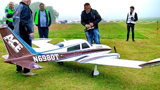 Rc Flight Almost Out Of Sight In Fog / Huge Model Cessna 310 / Flight Demonstration !!!