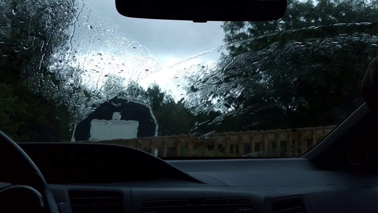 asmr, asmr rain, asmr thunderstorm, rain storm in a car, rain on wind...