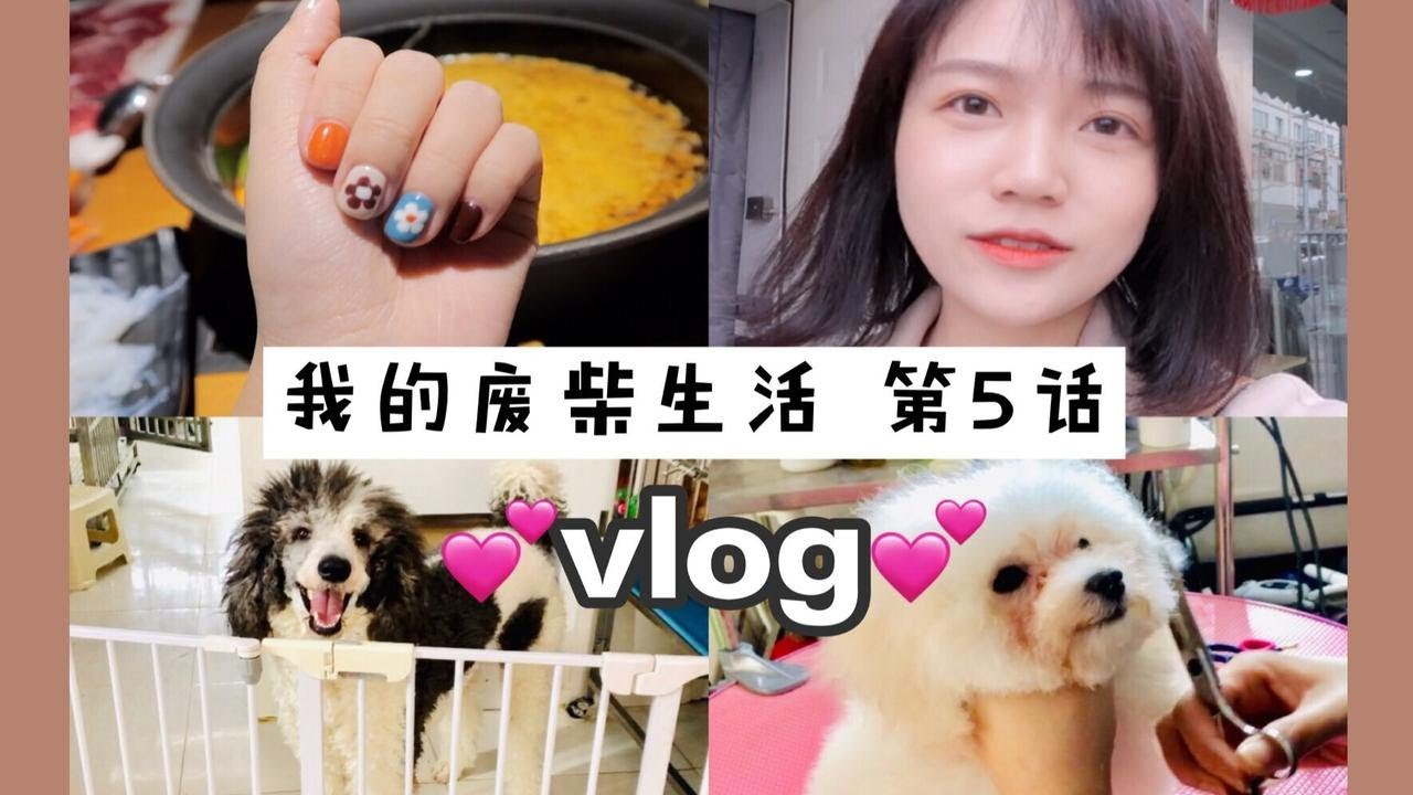 【栗啊】vlog#05 证件照妆容/美甲/吃火锅/做饭/带狗子洗澡打疫苗 我的废柴生活第5话 - YouTube