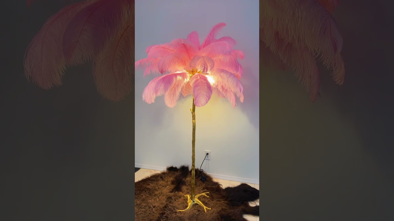 WOMO Feather Palm Tree Floor Lamp-WM7000 #homedecor #womolighting #interiordesign #coastaldecor