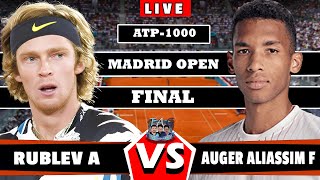 🔴LIVE: Rublev vs Auger Aliassime | WTA Madrid 2024 FINAL| LIVE Tennis | AO tennis gameplay#tennis