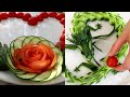 Art In Vegetable Carving And Cutting Tricks & Cut The Cucumber Just So