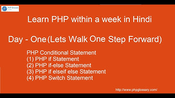 PHP if, if-else, if elseif else, and switch conditions in Hindi
