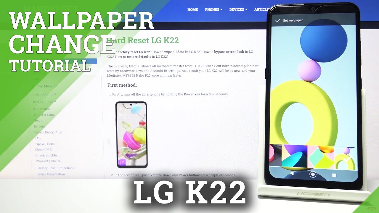 Check Out All Default Wallpapers Review Lg K22 Youtube
