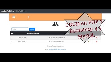 CRUD en PHP 7 con Boostrap 4, MySQL y Patron de diseño MVC