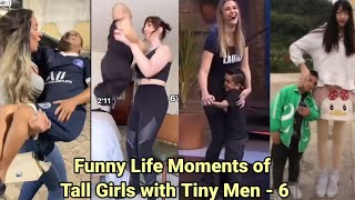 Funny Life Moments Of Tall Girls With Tiny Men - 6 | Tall Woman Dwarf Men | Tall Girl Short Guy