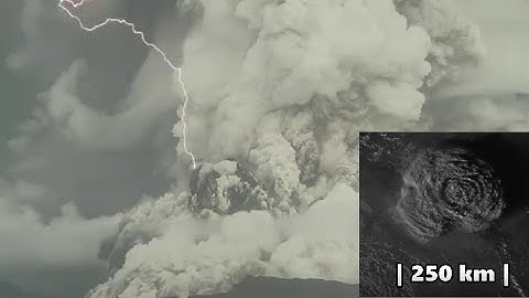 Hunga Tonga Eruption-Volcanic Lightning, Shockwave Moves Around The Globe & Could Be Seen From Space