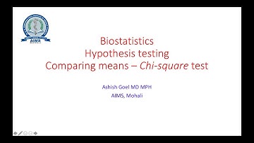 Biostatistics - Hypothesis testing - Chi-square test