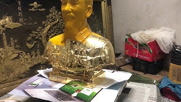 Thếp vàng tượng đồng Bác Hồ | Đồ Đồng Quang Hà