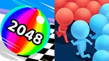 Ball Run 2048 vs Count Master - All Level Gameplay Android,iOS - NEW MOD APK UPDATE GAMEPLAY