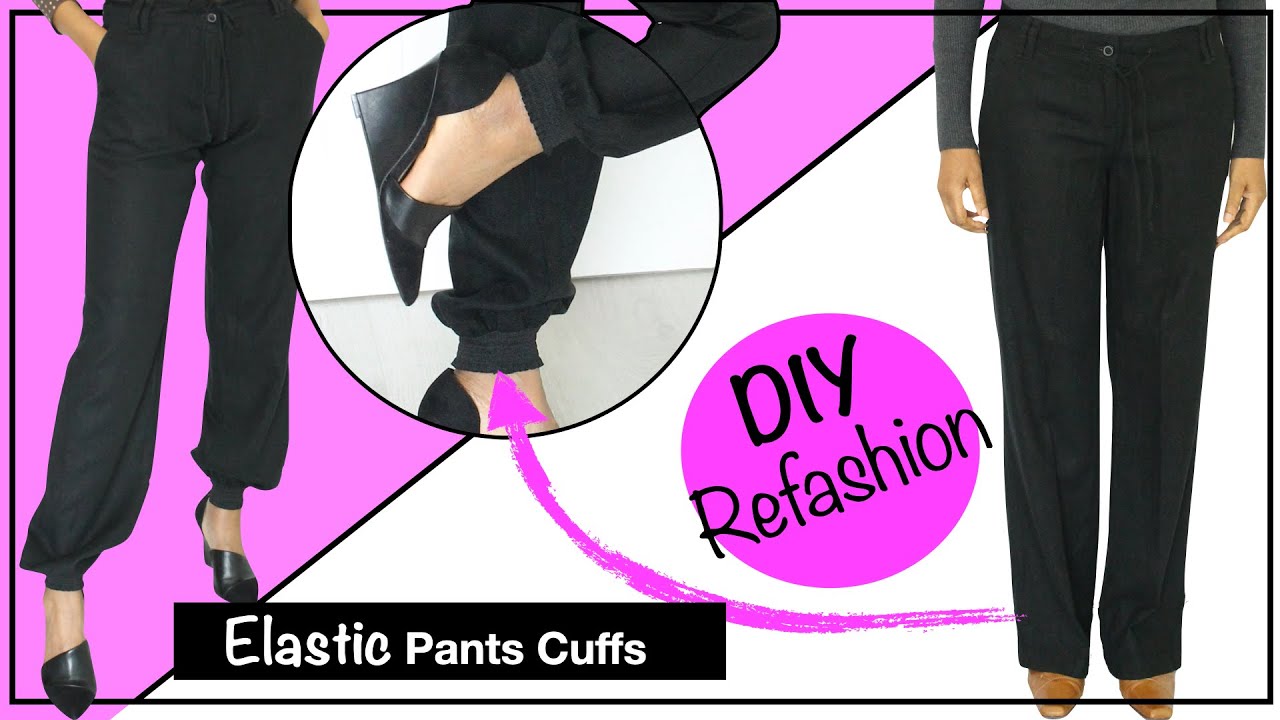 How To Sew Elastic Cuffs On Pants 