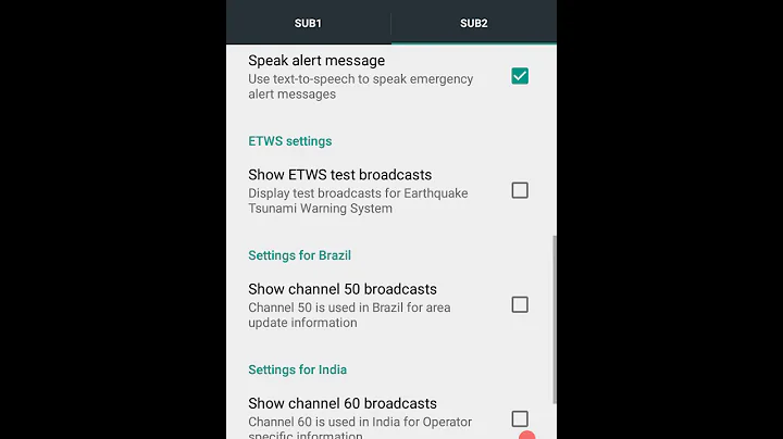 How to stop cell broadcasting message in all devices