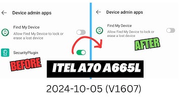 Itel A70 (A665L) V1607 How to remove MDM PERMANENTLY step by step 100% Tested