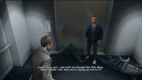 Quantum Break (Bug) - Corpse gets stuck in elevator and the physics go berzerk!