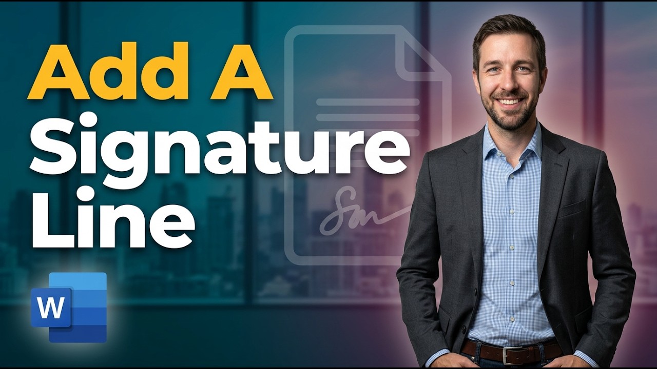 How To Add A Signature Line In Microsoft Word [2026 Guide] - YouTube