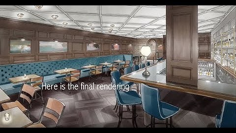 Rendering With Procreate: Making a Watercolor-like Rendering of a Hotel Bar